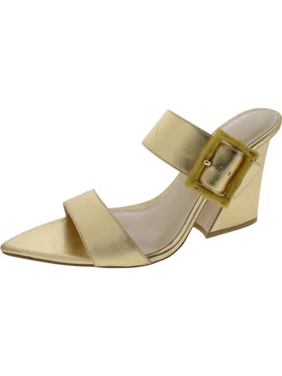 Jessica Simpson Qena Womens Buckle Pumps In Gold