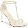 Jessica Simpson Qylla Ankle Strap Stiletto Sandal In White