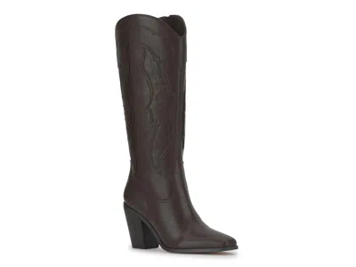 Jessica Simpson Raevini Cowboy Boot In Dark Brown