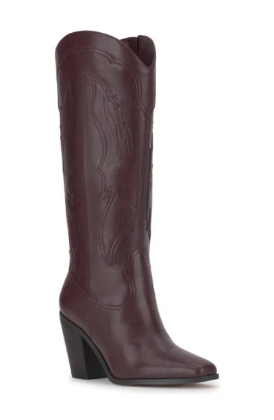 Jessica Simpson Raevini Western Boot In Cherry Mahogany