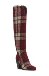 Jessica Simpson Ravyn Knee High Boot In Red/natural