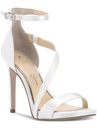 Jessica Simpson Rayli 2 Womens Stilettos Open Toe Evening Sandals In White