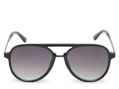 Jessica Simpson Retro Aviator Sunglasses In Black