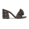 Jessica Simpson Romilda Bow Sandal In Tweed Sparkle In Multi