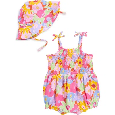 Jessica Simpson Babies'  Romper & Hat Set In Multi