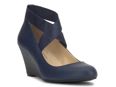Jessica Simpson Saedra Wedge Pump In Blue
