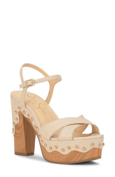 Jessica Simpson Samintia Ankle Strap Platform Sandal In Neutral