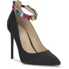 Jessica Simpson Samiyah Embellished Ankle Strap Pointed Toe Pump In Multi