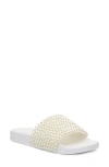 Jessica Simpson Saycie Beaded Slide Sandal In White
