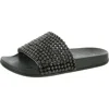 Jessica Simpson Saycie Womens Beaded Pool Slides In Black