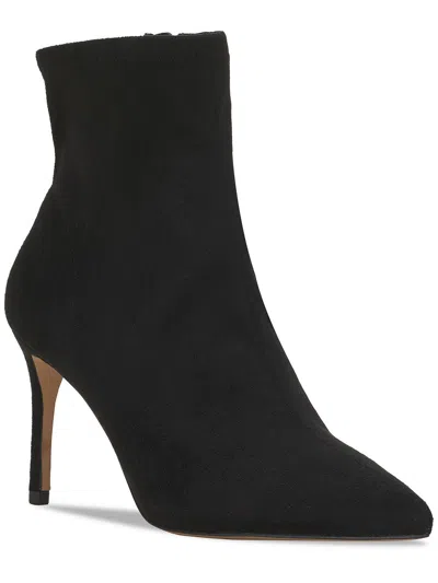 Jessica Simpson Semaja Womens Zipper Pointed Toe Booties In Black Suede Faux Suede