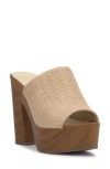 Jessica Simpson Shelbie Platform Slide Sandal In Brown