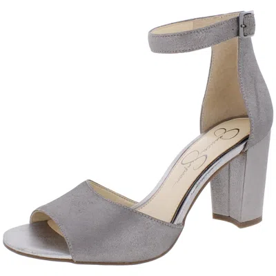 Jessica Simpson Sherron Womens Heel Sandals In Grey