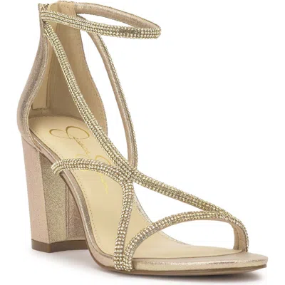 Jessica Simpson Shiny Ankle Strap Sandal In Multi