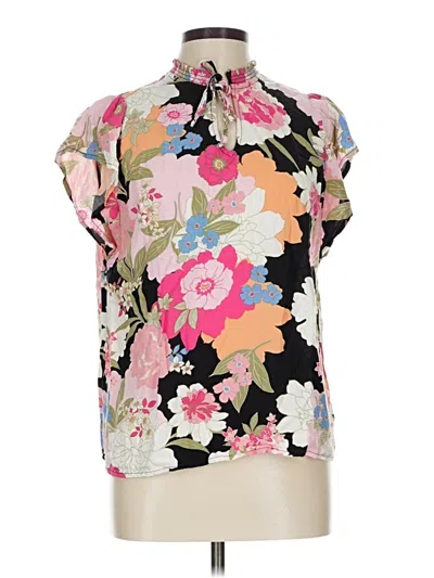 Pre-owned Jessica Simpson Short Sleeve Blouse In Black