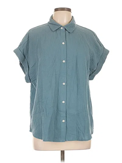 Pre-owned Jessica Simpson Short Sleeve Blouse In Blue