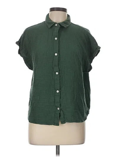 Pre-owned Jessica Simpson Short Sleeve Blouse In Green