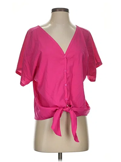 Pre-owned Jessica Simpson Short Sleeve Blouse In Pink