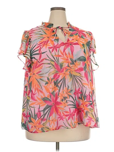 Pre-owned Jessica Simpson Short Sleeve Blouse In Pink