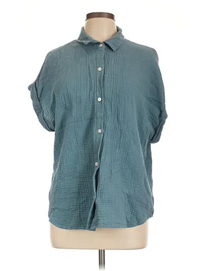 Pre-owned Jessica Simpson Short Sleeve Blouse In Teal