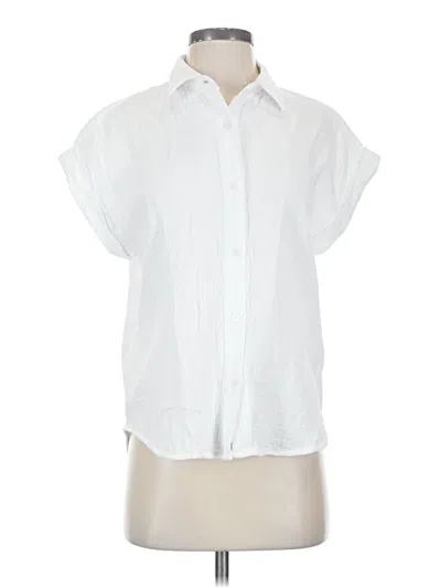 Pre-owned Jessica Simpson Short Sleeve Blouse In White