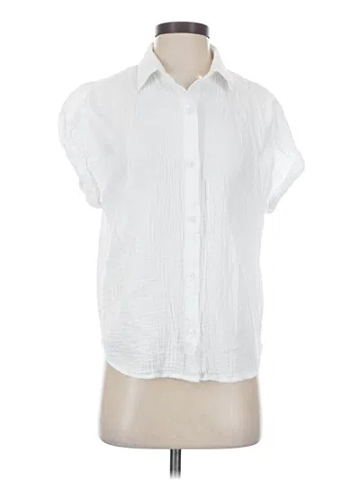 Pre-owned Jessica Simpson Short Sleeve Blouse In White