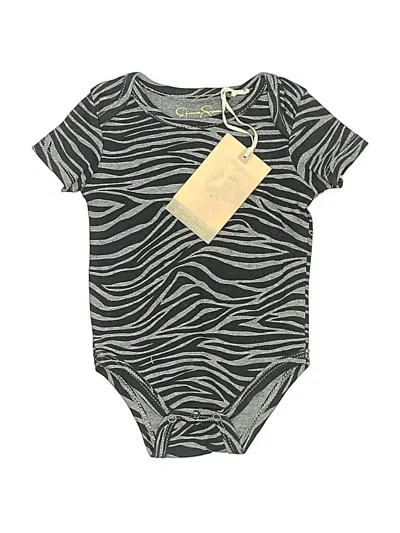 Jessica Simpson Babies' Short Sleeve Onesie In Black
