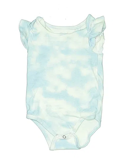 Pre-owned Jessica Simpson Babies' Short Sleeve Onesie In Blue
