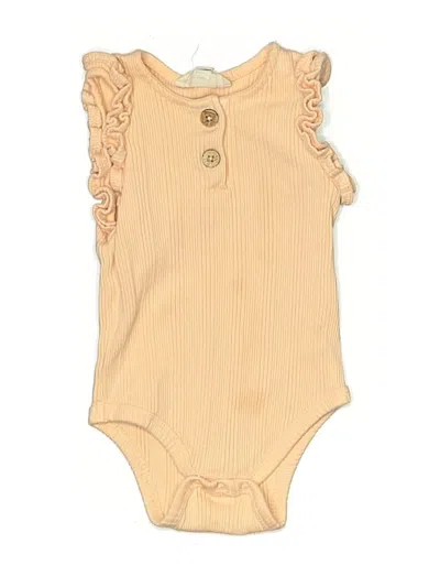 Pre-owned Jessica Simpson Babies' Short Sleeve Onesie In Tan