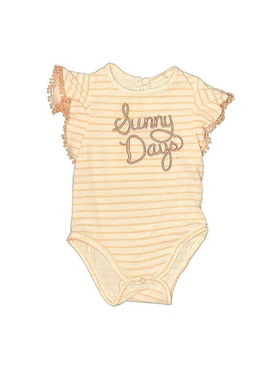 Pre-owned Jessica Simpson Babies' Short Sleeve Onesie In Yellow