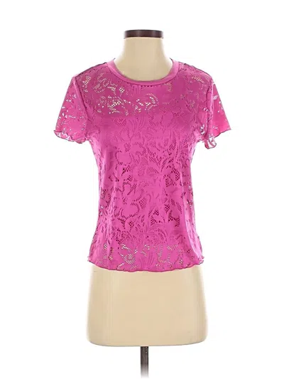 Pre-owned Jessica Simpson Short Sleeve Top Pink Keyhole Neckline Tops