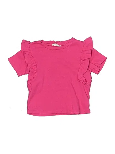 Pre-owned Jessica Simpson Kids' Short Sleeve Top Pink Tops