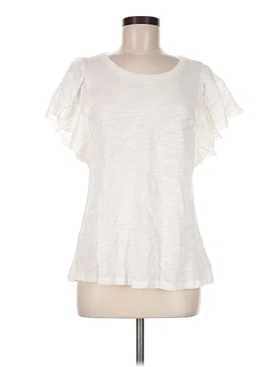 Pre-owned Jessica Simpson Short Sleeve T-shirt In Ivory