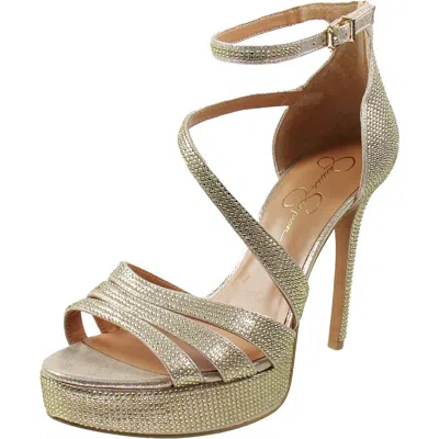 Jessica Simpson Shyremin Womens Metallic Platform Pumps