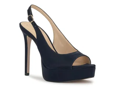 Jessica Simpson Sibilla Slingback Platform Sandal In Blue