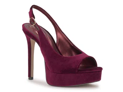 Jessica Simpson Sibilla Slingback Platform Sandal In Red