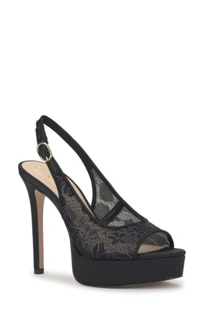 Jessica Simpson Sibilla Slingback Platform Sandal In Black