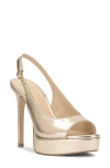 Jessica Simpson Sibilla Slingback Platform Sandal In Champagne