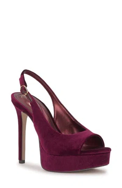 Jessica Simpson Sibilla Slingback Platform Sandal In Red 18