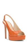 Jessica Simpson Sibilla Slingback Platform Sandal In Tangerine