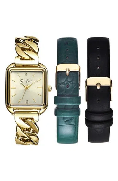 Jessica Simpson Siicone Watch Change Strap Set In Multi
