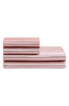 Jessica Simpson Silky Satin Sheet Set In Pink