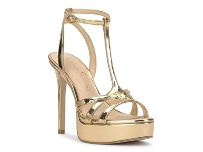 Jessica Simpson Sippete Platform Sandal In Gold