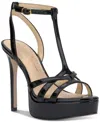 Jessica Simpson Sippete T-strap Platform Sandal In Black Patent