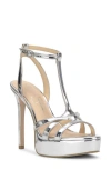 Jessica Simpson Sippete T-strap Platform Sandal In Silver