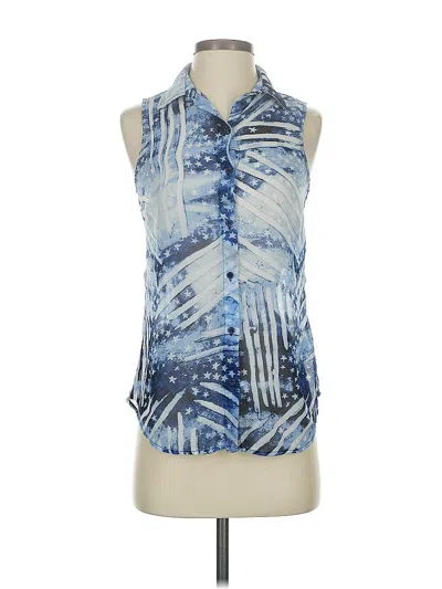 Pre-owned Jessica Simpson Sleeveless Blouse In Blue