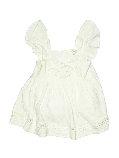 Pre-owned Jessica Simpson Kids' Sleeveless Blouse In White
