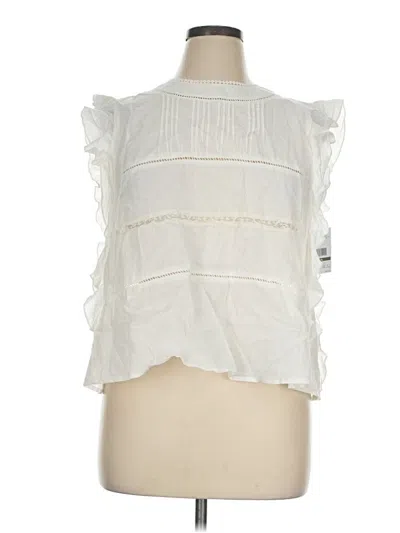 Pre-owned Jessica Simpson Sleeveless Blouse In White