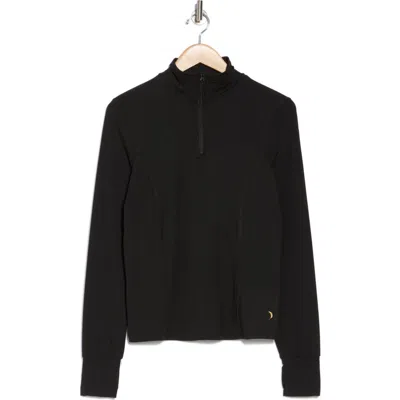 Jessica Simpson Soft Jersey Quarter Zip Pullover In Meteorite