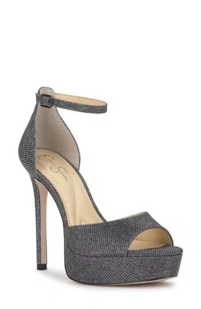 Jessica Simpson Sohilea Ankle Strap Platform Sandal In Silver 06